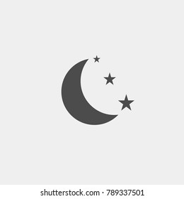 Moon flat vector icon