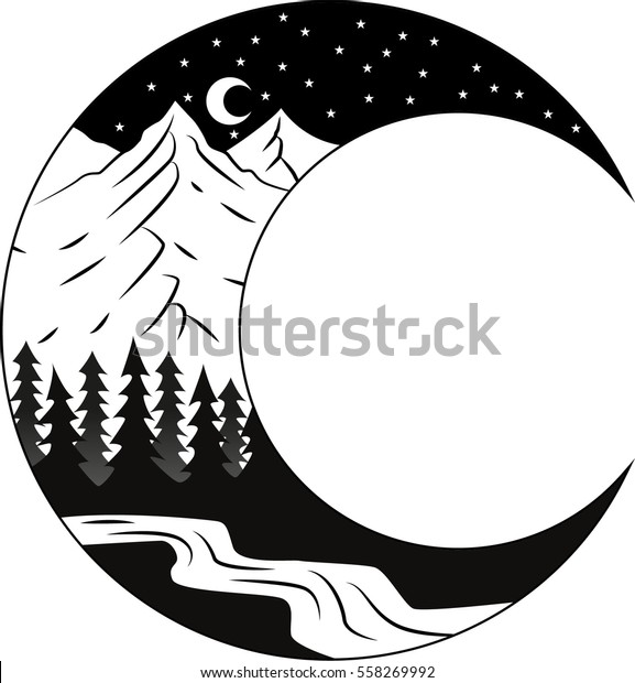 Free Free 310 Mountain Moon Svg SVG PNG EPS DXF File