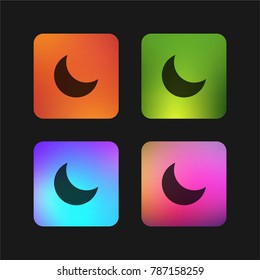 Moon four color gradient app icon design