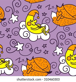 moon and foxes
