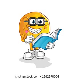 moon geek cartoon. cartoon mascot vector