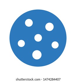 moon glyph colour vector icon