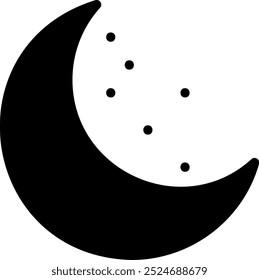 Vector de ilustración de icono de glifo de luna