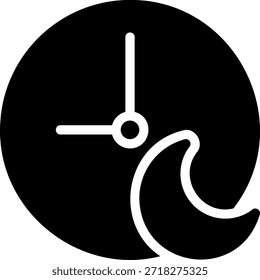 ícone de glifo da lua ilustração vetor