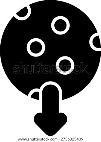 Moon Glyph Vector Icon Design