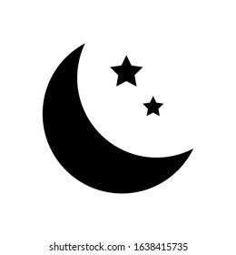 moon glyph vector icon - ui icon vector