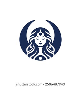 Logotipo de la diosa de la luna en venta