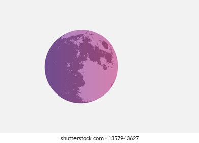 moon with gradient on light background