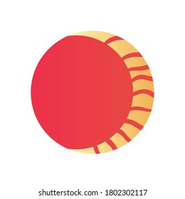 Moon gradient style icon of night bedtime sky space moonlight nature light lunar and science theme Vector illustration