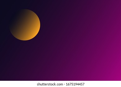 Moon Gradient Vector  And the background is dark blue and gradient purple