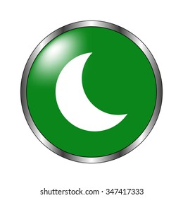 MOON - green vector icon