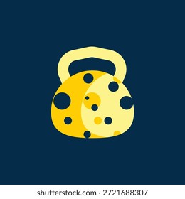 moon gym logo design simple business