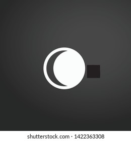 Moon In Half Phase vector icon. Moon In Half Phase concept stroke symbol design. Thin graphic elements vector illustration, outline pattern for your web site design, logo, UI. EPS 10.