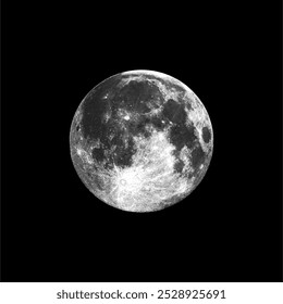 moon halftone abstract vector element