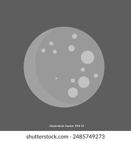 Moon Halloween elements Vector,  isolated on gray background, Vector illustration EPS 10