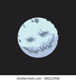 Moon Halloween. Vector Illustration