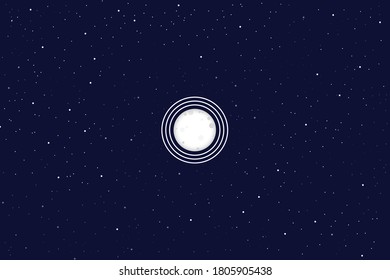 The Moon and her rings