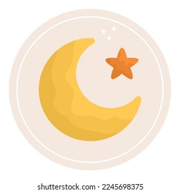 moon highlight design over white