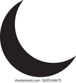 Moon icon black color vector art