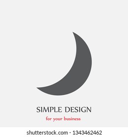 Moon icon . Blackout sign ,vector . Moon sign . An illustration of moon