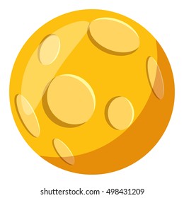 Moon icon. Cartoon illustration of moon vector icon for web