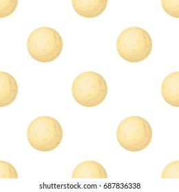 Moon icon in cartoon style isolated on white background. Sleep and rest symbol stock vector illustration.