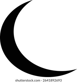 Moon icon in clean vector style, symbolizing night, celestial, or lunar phases. Perfect for apps, weather, astronomy, and design projects. Fully editable Adobe Illustrator EPS file included.