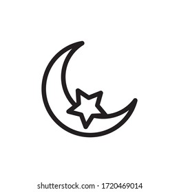 moon icon color style design