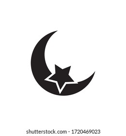 moon icon color style design