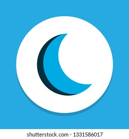 Moon icon colored symbol. Premium quality isolated night element in trendy style.