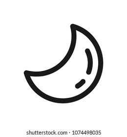 Moon icon concept. Available in vector. Linear style.