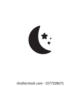 Moon icon design isolated on white background. vector illustration