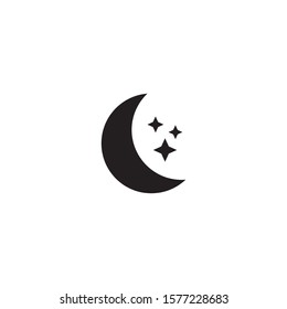 Moon icon design isolated on white background. vector illustration