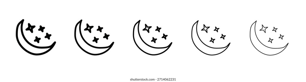 Moon Icon Design, Logo, App, UI. Vektorgrafik, EPS
