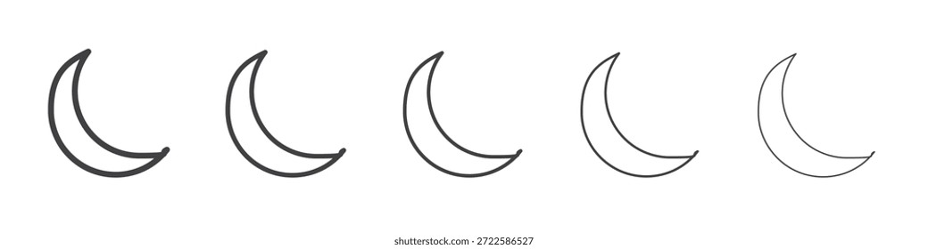 Moon Icon Design, Logo, App, UI. Vektorgrafik, EPS