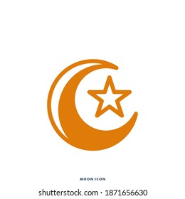 Moon icon design logotype vector illustration