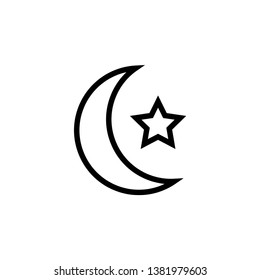 moon icon design template vector