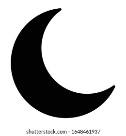 Moon icon design. Moon icon in trendy flat style design. Vector illustration.