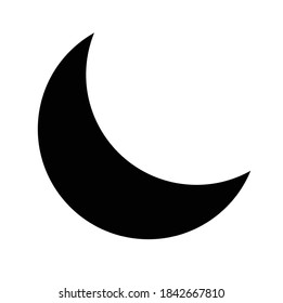 Moon Icon - Editable Vector Illustration