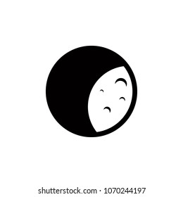 moon icon. Element of space illustration. Premium quality graphic design icon. Signs and symbols collection icon for websites, web design, mobile app on white background