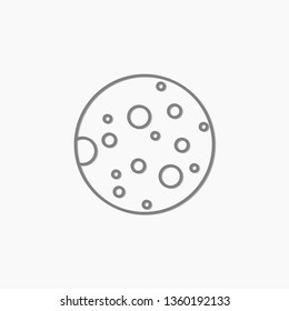 Moon icon flat
