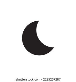 Moon icon, flat design illustration