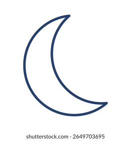 Ícone da Lua ilustração plana logotipo do contorno