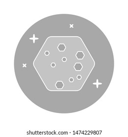 moon icon. flat illustration of moon vector icon. moon sign symbol