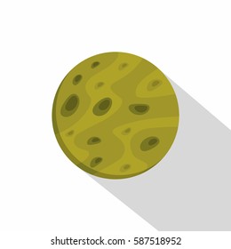 Moon icon. Flat illustration of moon vector icon for web