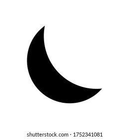 moon icon flat style isolated on white background. vector illustration 