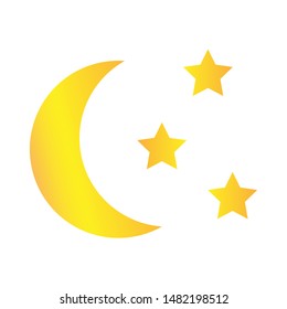 Moon icon. Graphic template. Vector illustration