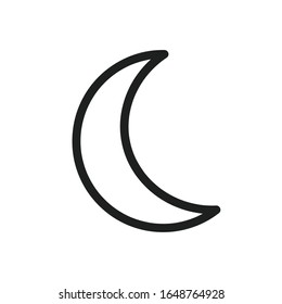 Moon icon. Illustration isolated on white background for graphics and web design.