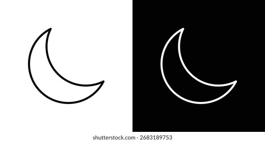 Moon icon Illustration. Vector Graphic. EPS 10