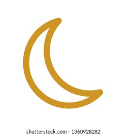 Moon icon. illustration vector symbol. - Vector